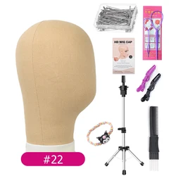 New Mannequin Head Wig Stand Canvas Block Head With Adjustable Mannequin Head Tripod For Wigs Making Display Wth Wig Caps T Pins