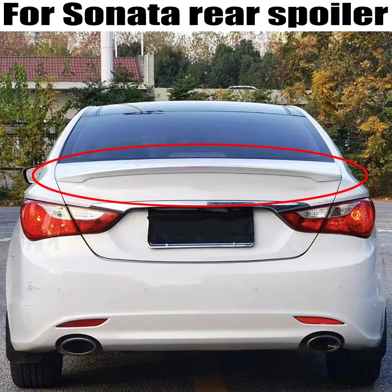 

For Hyundai 8th Sonata 2010 2011 2012 2013 2014 ABS Plastics Car Rear trunk cover wings spoiler Airfoil Exterior Accessorie