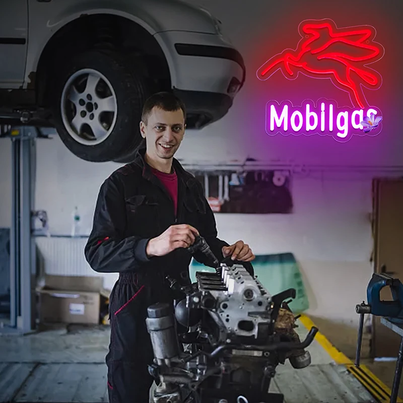 النيون لتزيين الحائط علامة Led شخصية للرجل Cve النيون تسجيل للمرآب ، متجر إصلاح السيارات ، هدية عيد ميلاد للرجال #2