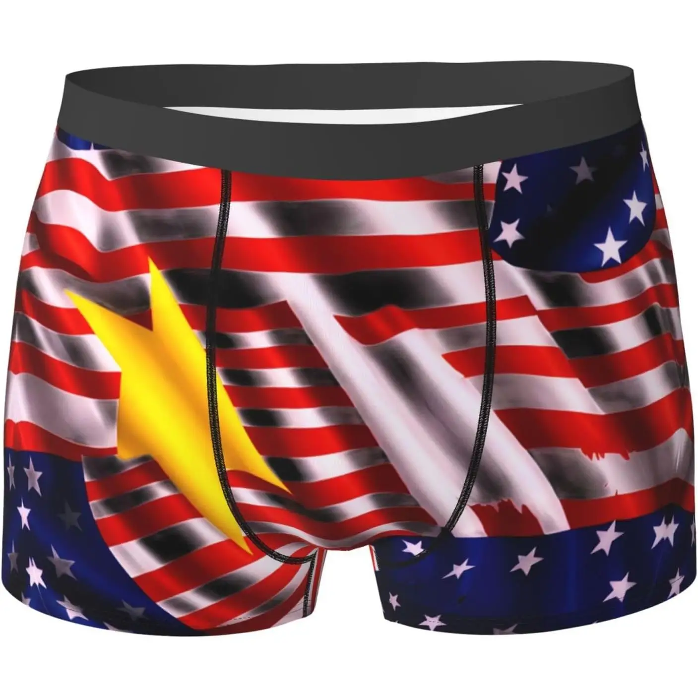 

National flag pattern Men's boxer briefs (S-XXL) light breathable sweat-absorbing elastic fabric free stretch