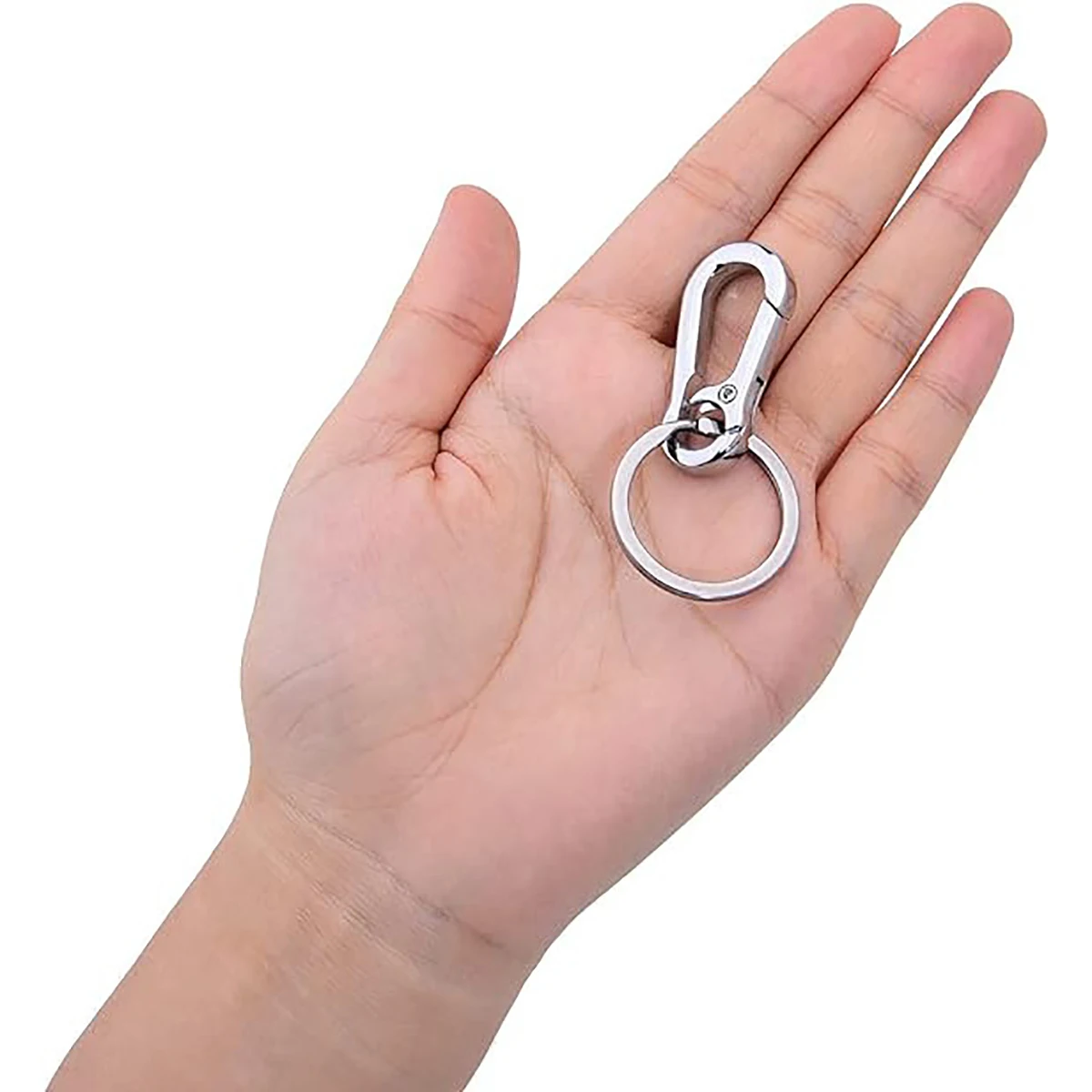 Gourd Buckle Keychains Climbing Hook Stainless Steel Car Strong Carabiner Shape Keychain Accessories Metal Key Chain Ring image 4