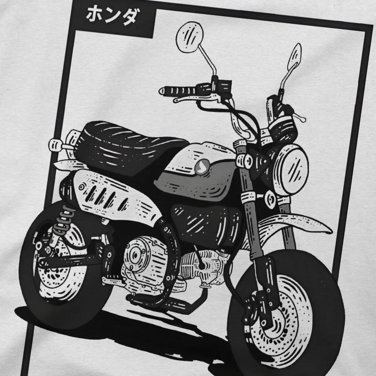 Men\'s Monkey Japan T Shirt H-Hondda Pure Cotton Clothing Vintage Short Sleeve Crew Neck Tees Summer T-Shirts