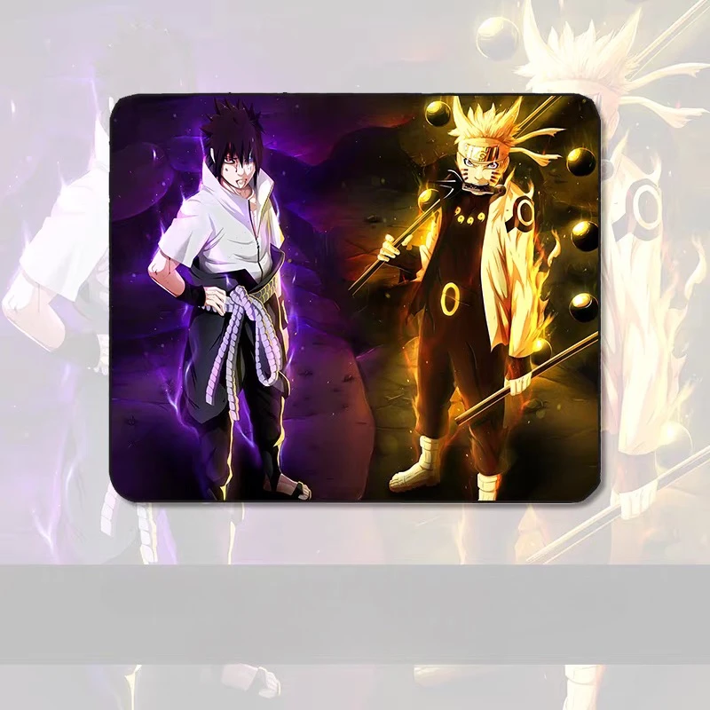 Anime Naruto Leder-Mauspad Klein Naruto Sasuke Uchiba Itachi Kakashi II Spiel Computer Tischmatte Büro Praktisches Mauspad