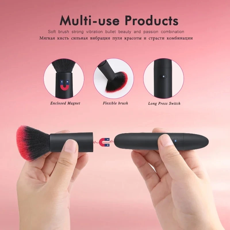 New Vibration Cosmetics Makeup Blending Brush With 10 Vibration Frequencies For Quick Makeup Electric Makeup Puff Applicator