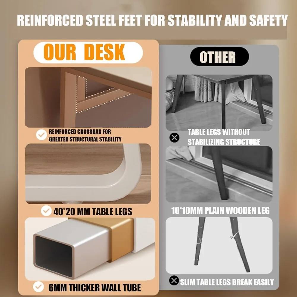 Computer Desk Modern Simple Style Desk for Home Office, 31.5 inch White Small Writing Table Study Corner Work Desk