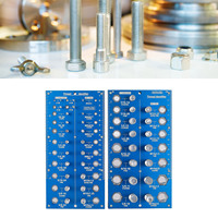 Nut and Bolt Thread Checker 38 Holes Inch and Metric Identifier Gauge for Handyman DIY Project Nut and Bolt Thread Checker