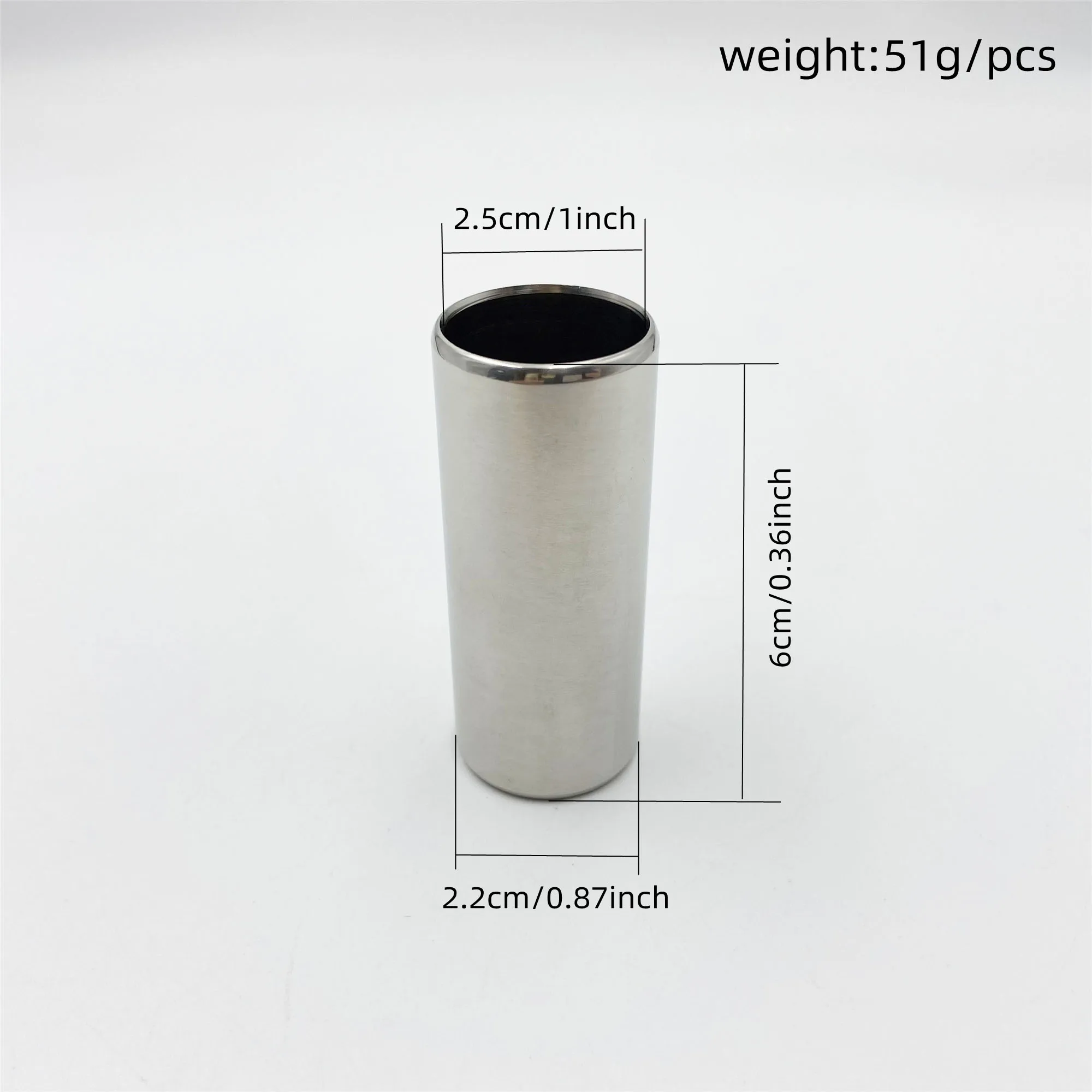 Stainless Steel Finger Cover Guitar Sliding Bar Guitar Sleeve Stainless Steel Sliding Tone Bar Length 60MM Guitar Accessory