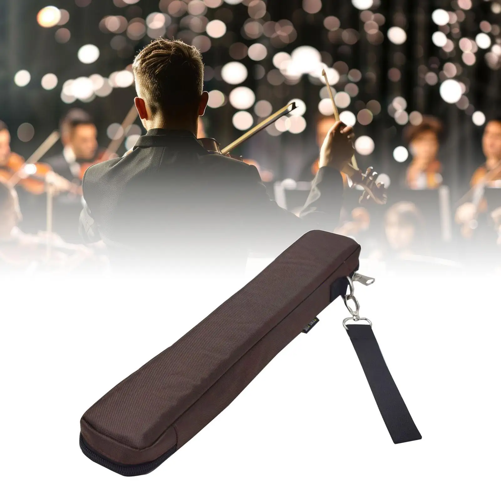 Conducting Baton Bag Portable Smooth Zipper Orchestra Director Stick Holder