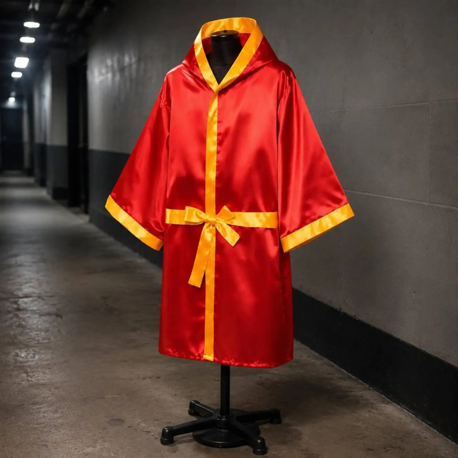 Arena Walkout Robe Lightweight Boxing Robe Silk-Like Boxing Gown Athletic