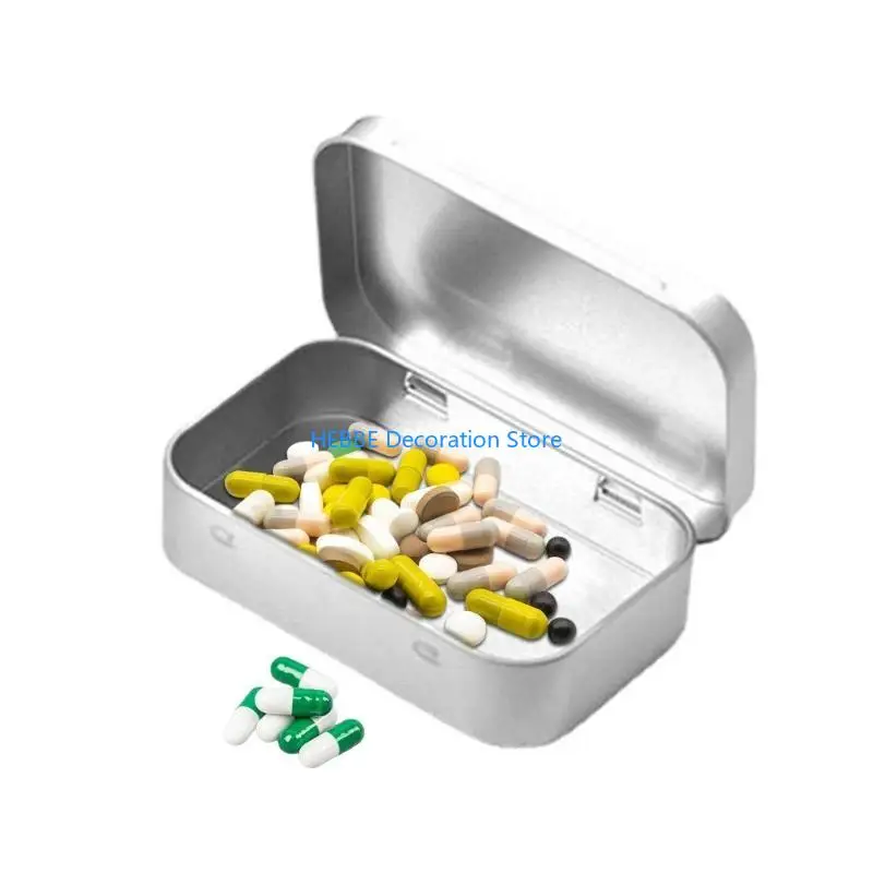 B0KC Hinged Container with Lid Rectangular Empty Storage Box for Jewelry and Earrings