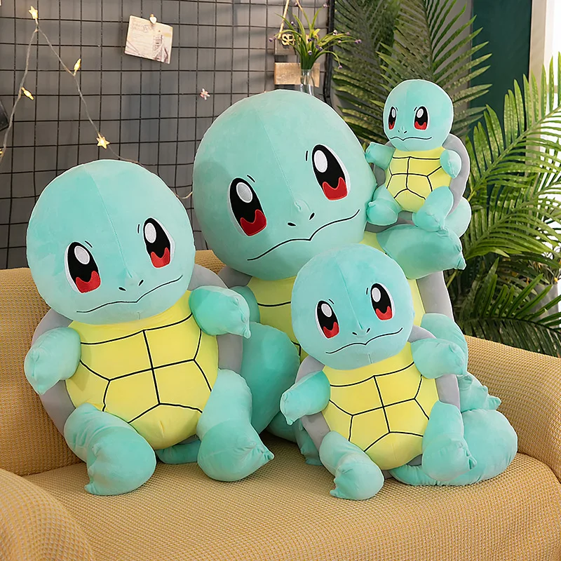 30-75Cm Pokemon Groot Formaat Pluche Speelgoed Squirtle Klassieke Kawaii Plushie Poppen Huid Shell Zachte Kussens Anime Geschenken Voor Kinderen