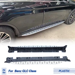 Replacement Side Pedal Trims Aluminum Plastic for Mercedes Benz GLC Class 2015-2019 Car Running Boards Side Step Bar Pedals