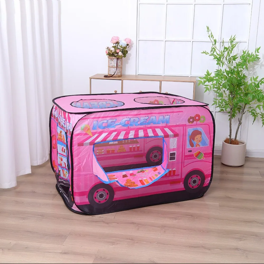 Tente de crème glacée pliable pour enfants, jouets robustes, tente de jeu pour enfants avec sac de transport, maison de jeu pratique pour salle d'enfant