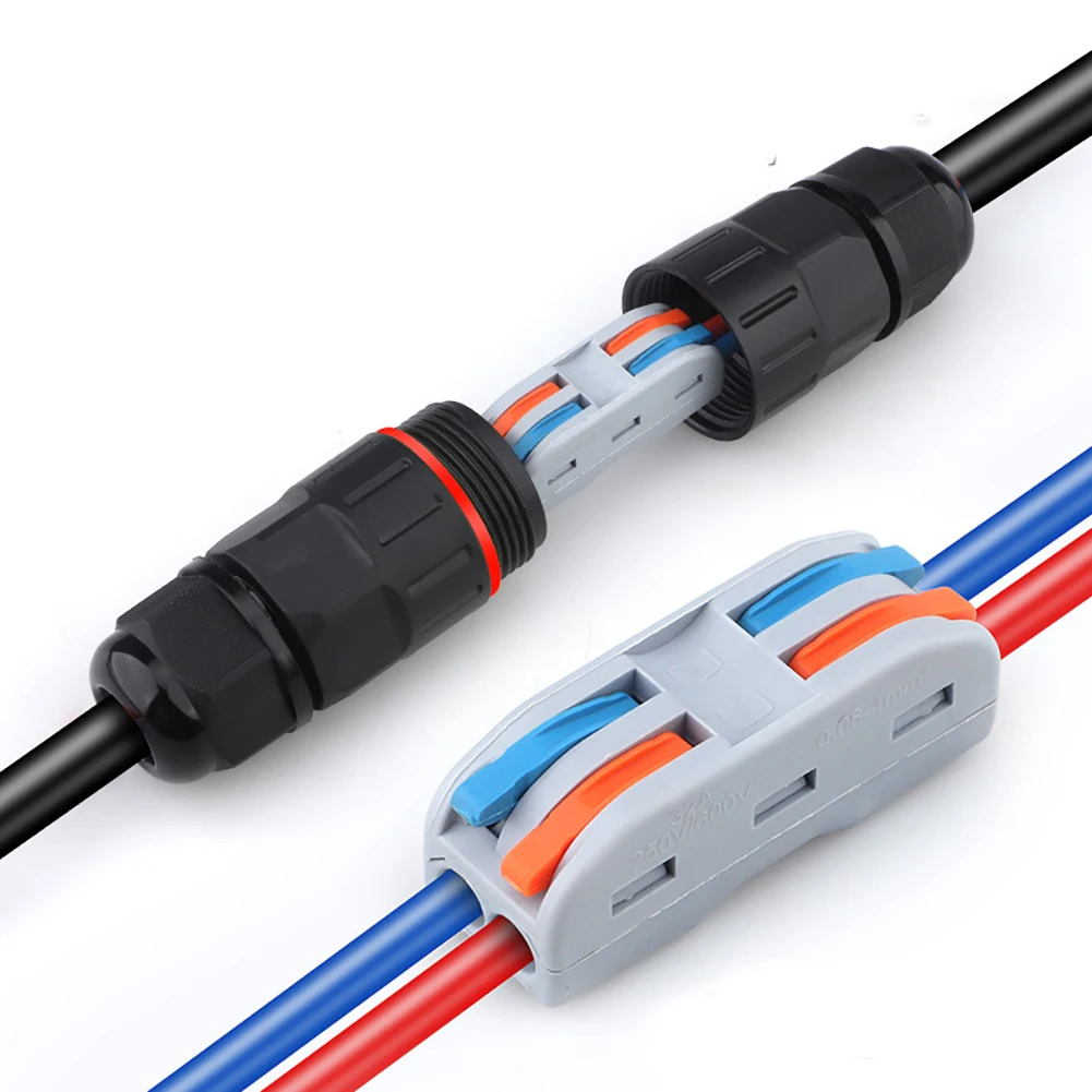 1Pc 2 Pin 3 Pin Wire Connector IP68 Waterproof Electrical Box Quick Splice Terminals For Low Voltage Landscape Lighting Outdoor