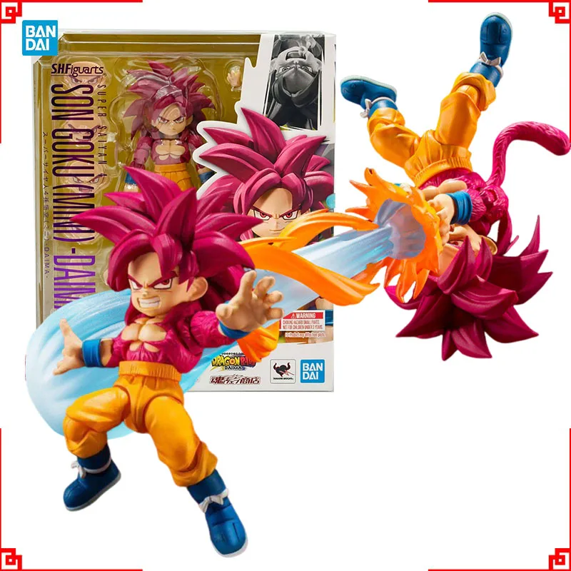 

Bandai Dragon Ball Action Figure SHF Goku Super Saiyan 4 Daima High Poseability Collectibles Anime Figures Toys For Men Gift