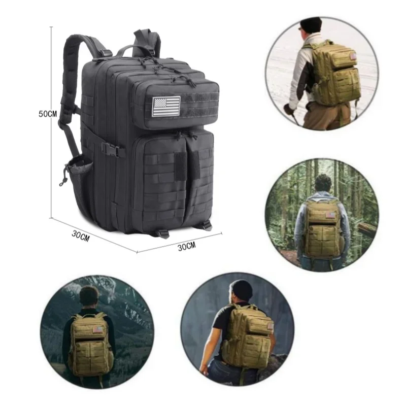 JBTP Tactical Tactics Backpack Nylon Waterproof Men Army Molle 3P Bags Outdoor Hunting Bag Rucksacks Sports Camping Hiking