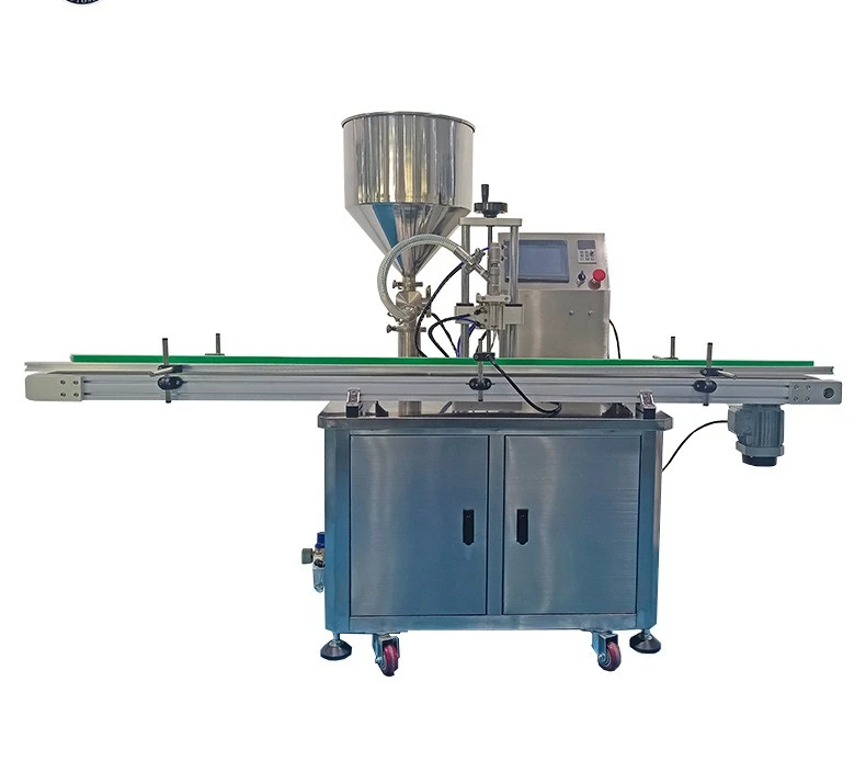 Automatic linear single-head paste liquid filling machine, honey shower gel, food canning