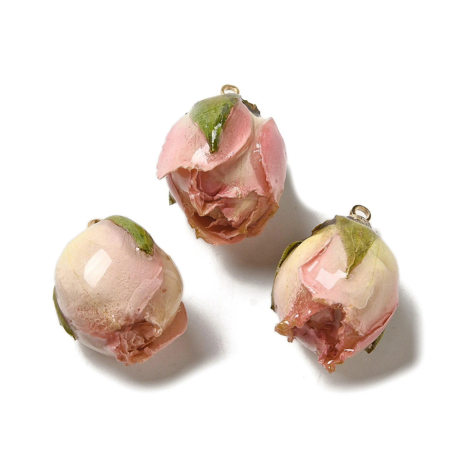 

10pcs Preserved Rose Dried Flowers Pendant Retro Romantic Handmade Necklace Earring Ornaments DIY Jewelry Making Accessories