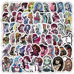 10/30/50/100pcs Anime Monster High School Stickers DIY Skateboard Fridge Diary Cute Cartoon Graffiti Decals Kawaii Girl Toy Gift