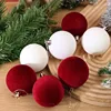 30/1PCS Wine Red Christmas Ball Velvet Round Christmas Balls Xmas Tree Ornaments Ball Hanging Pendants New Year Party Decoration 6 30/1PCS Wine Red Christmas Ball Velvet Round Christmas Balls Xmas Tree Ornaments Ball Hanging Pendants New Year Party Decoration 6
