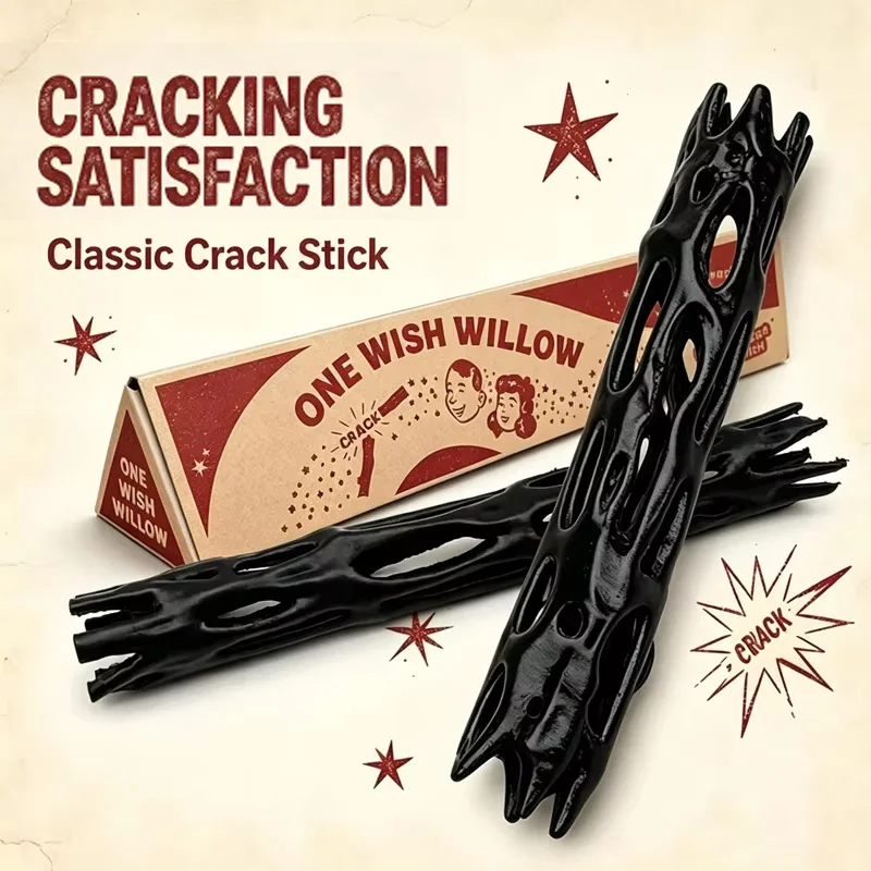Bâton de saule noir avec boîte à vœux, bâton magique à casser pour faire des vœux, porte-bonheur, cadeau spirituel, neuf, 1 pièce