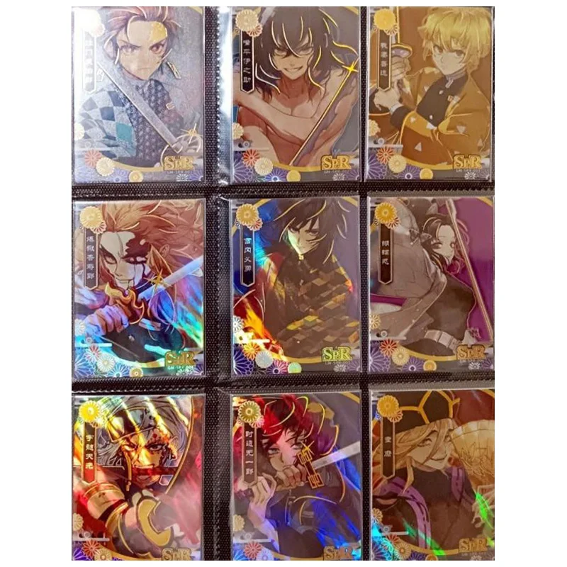 Anime Demon Slayer Kawaii SP NPR SPR Glitter Card Tokitou Muichirou Kochou Shinobu Toys for boys Collectible Card Birthday Gift