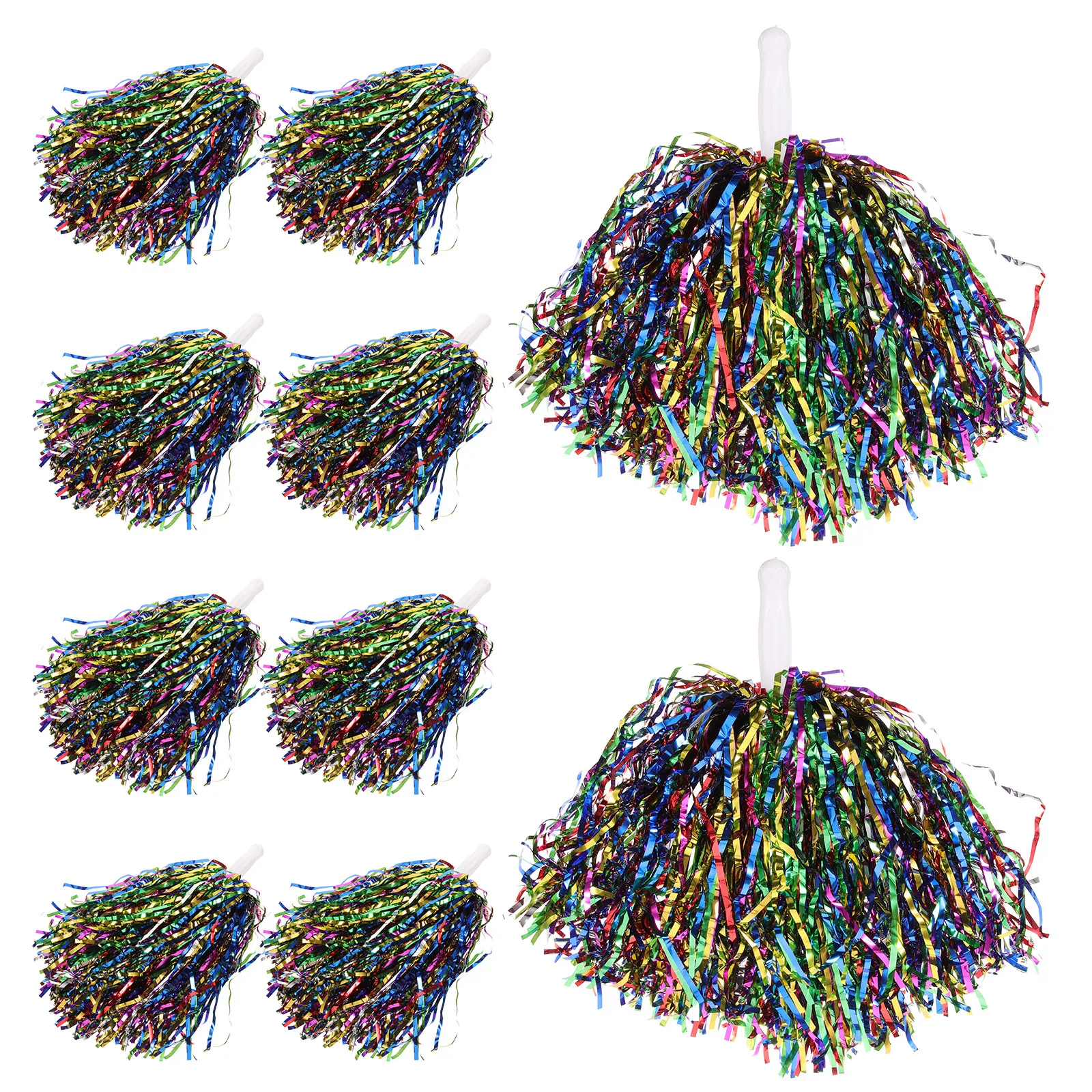 

10Pcs Small Cheer Pom Poms Bright Attractive Tactile Visual Stimulating Cheerleading Props for Cheerleading Practice Sports