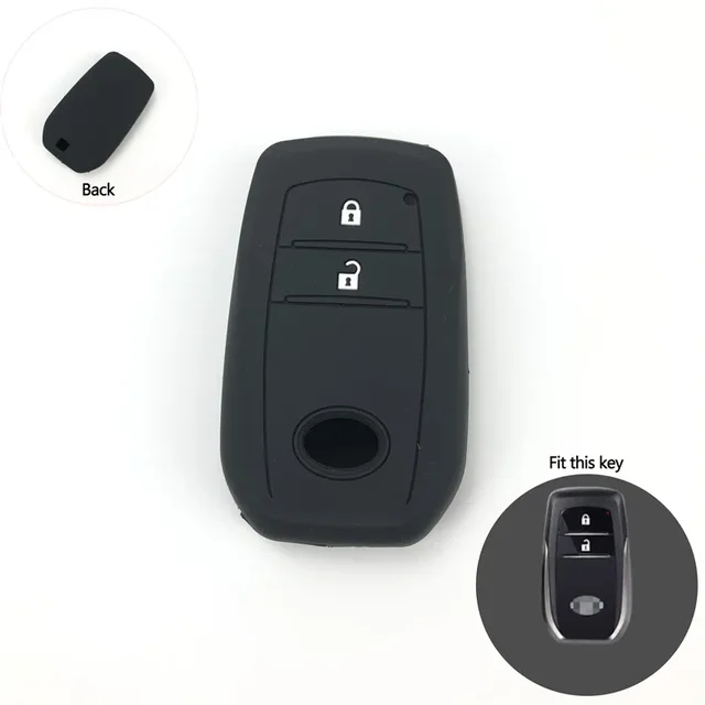 Silikonowe etui klucza samochodowego dla Toyota SIENTA Vellfire Verso PROACE Hilux Tacoma Tundra 4Runner AYGO C-HR matrycy Mirai Avensis Previa