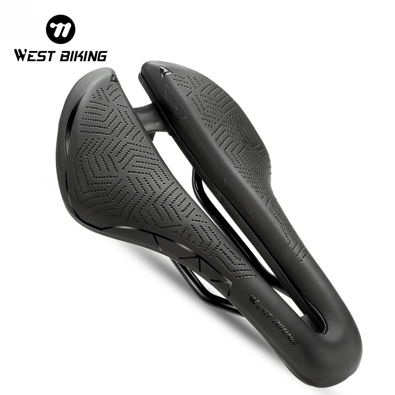 

WEST BIKING Hollow Breathable Bike Saddle MTB Road Racing Bicycle Seat Soft Men Cushion PU Waterproof Saddle Cycling Accessories