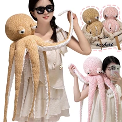 40/60/80cm Cartoon Giant Long Legs Octopus Plush Doll Pillow Warm Hug Super Soft Yellow Pink Marine Animal Plush Toy Home Decor