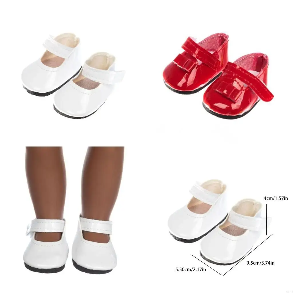 

14Inch Plush Doll Shoes Set Soft Footwear PU For Miniature Display Play