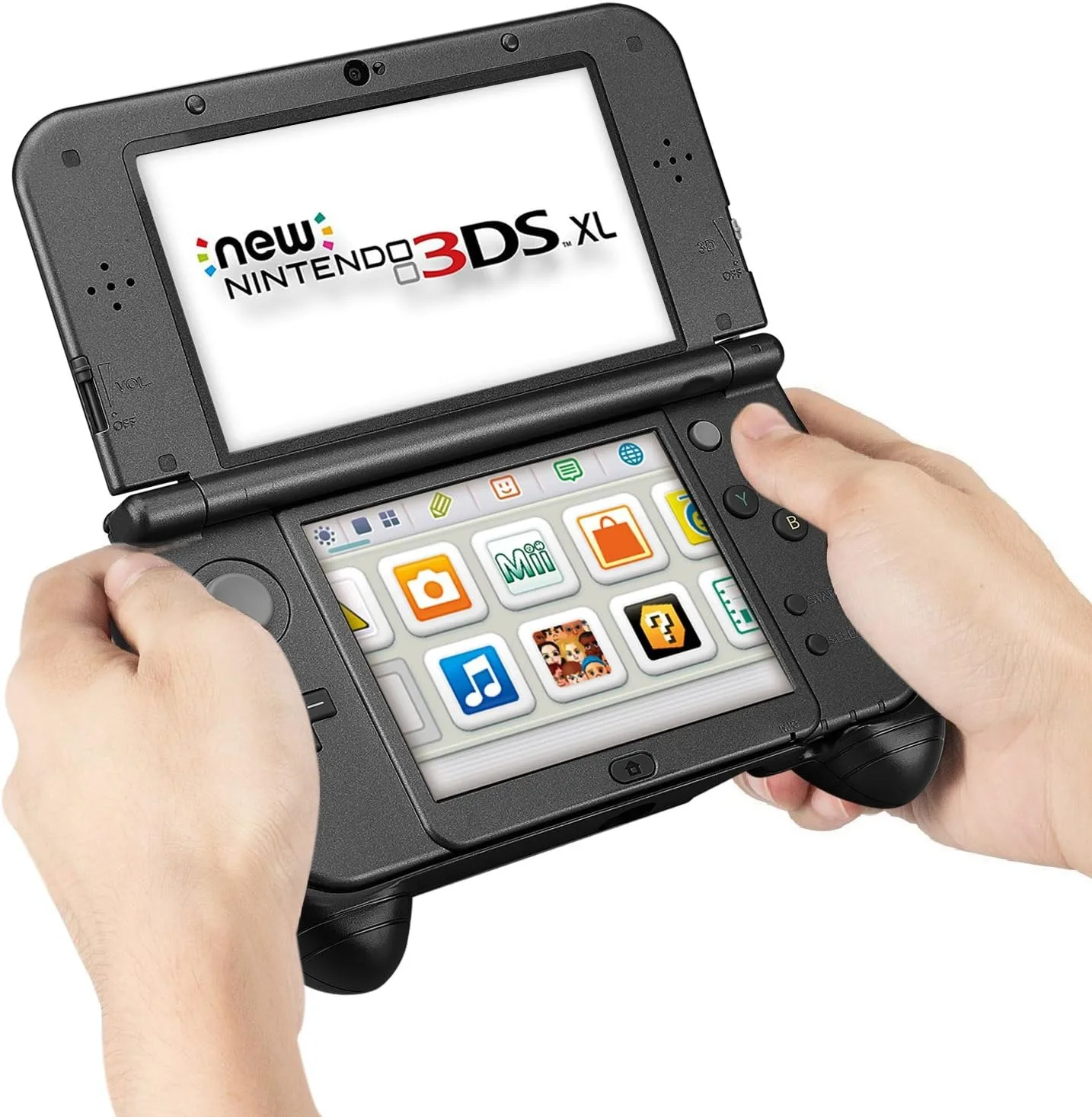 For New 3DS XL Hand Grip, Comfort Ergonomic Protective Cover with Kickstand, Anti-Slip Handle Case for Nintendo 3DS XL Console view 6