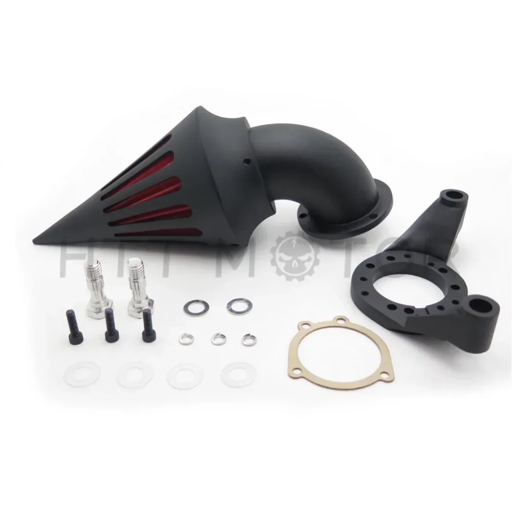 Zestaw filtra wlotowego filtra powietrza motocykla Spike dla Harley Davidson 2004-2014 gaźnik CV Delphi V-Twin czarny