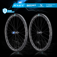 RYET Carbon Gravel Wheelset 1180g Disc Brake Tubeless Ready 36T Ceramic Ratchet Hub Pillar Spokes Aero Carbon Rims Clincher