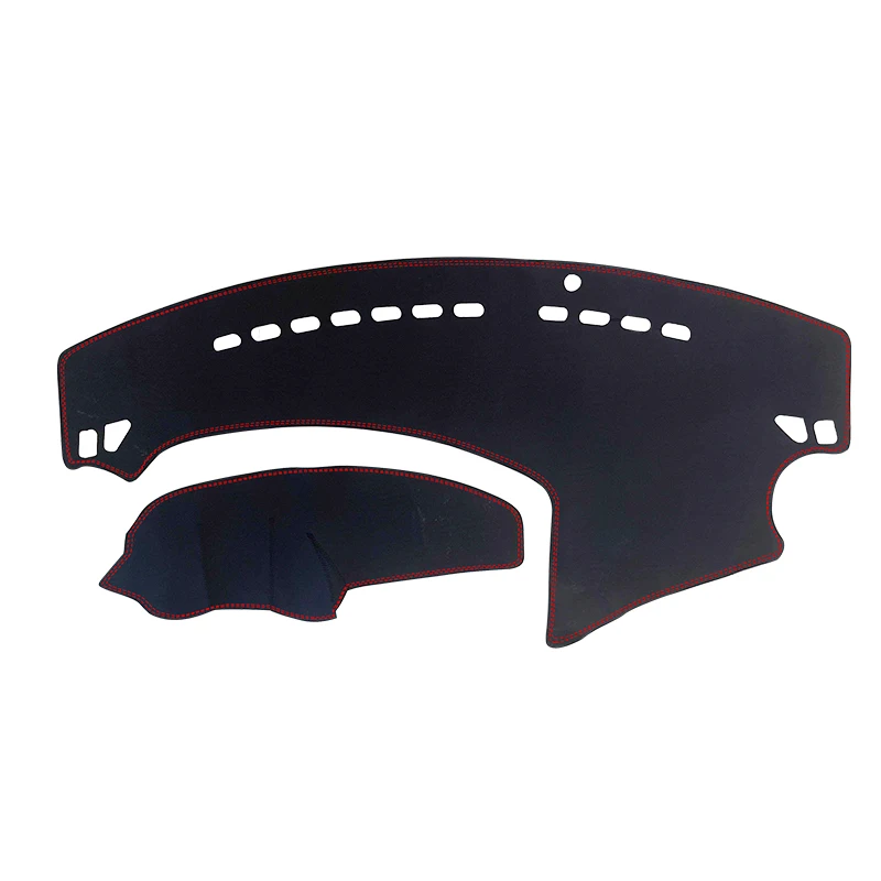 Car Dashboard Cover Dash Protector Mat Fit for Mazda 3 2010 2011 2012 2013 Left Hand Drive Black With Red Line PU Leather