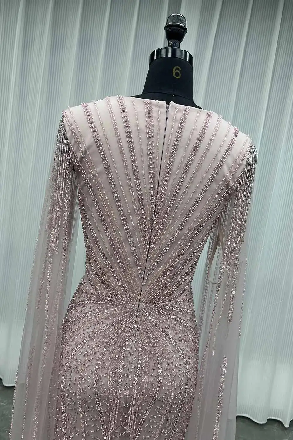 맞춤형 고품질 v 넥 페르시 캡 슬리브 바닥 길이 로브 드 Soirée 드 Mariage 이브닝 드레스 럭셔리 파티 드레스