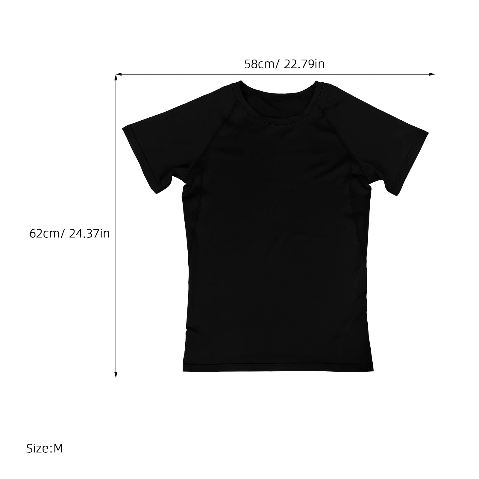Men Shirts Quick-drying Short Sleeves Athletic Top Tops Workout Black Running Gym for Men Half Running Chemical(M)