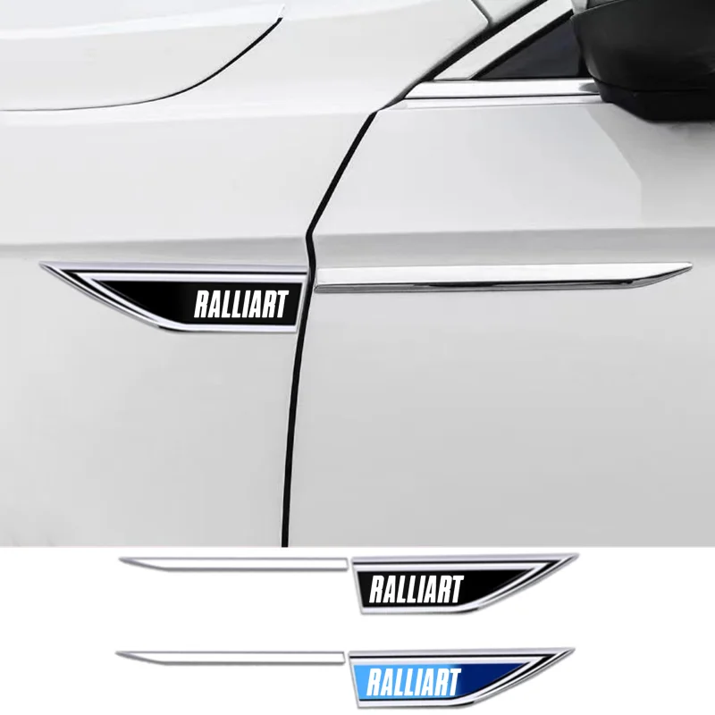 

Car Body Protective Sticker 3D Metal Car Emblem Logo Fender Blade Decal Badge For Mitsubishi RalliArt Lancer 10 Ralli Art