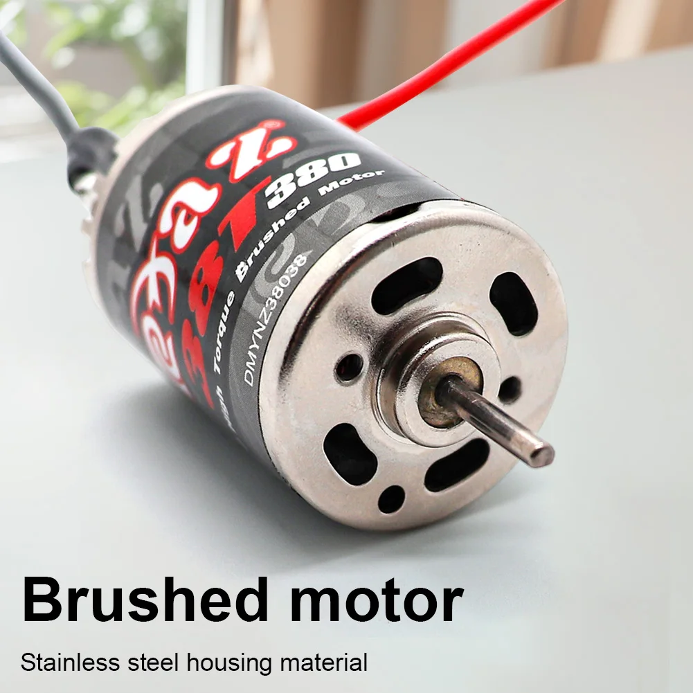 380 38T Brushed Motor RC Motor Brushed Electric Motor with JST Plug Small Motor for Traxxas 7075 Titan RC Car Model Universal