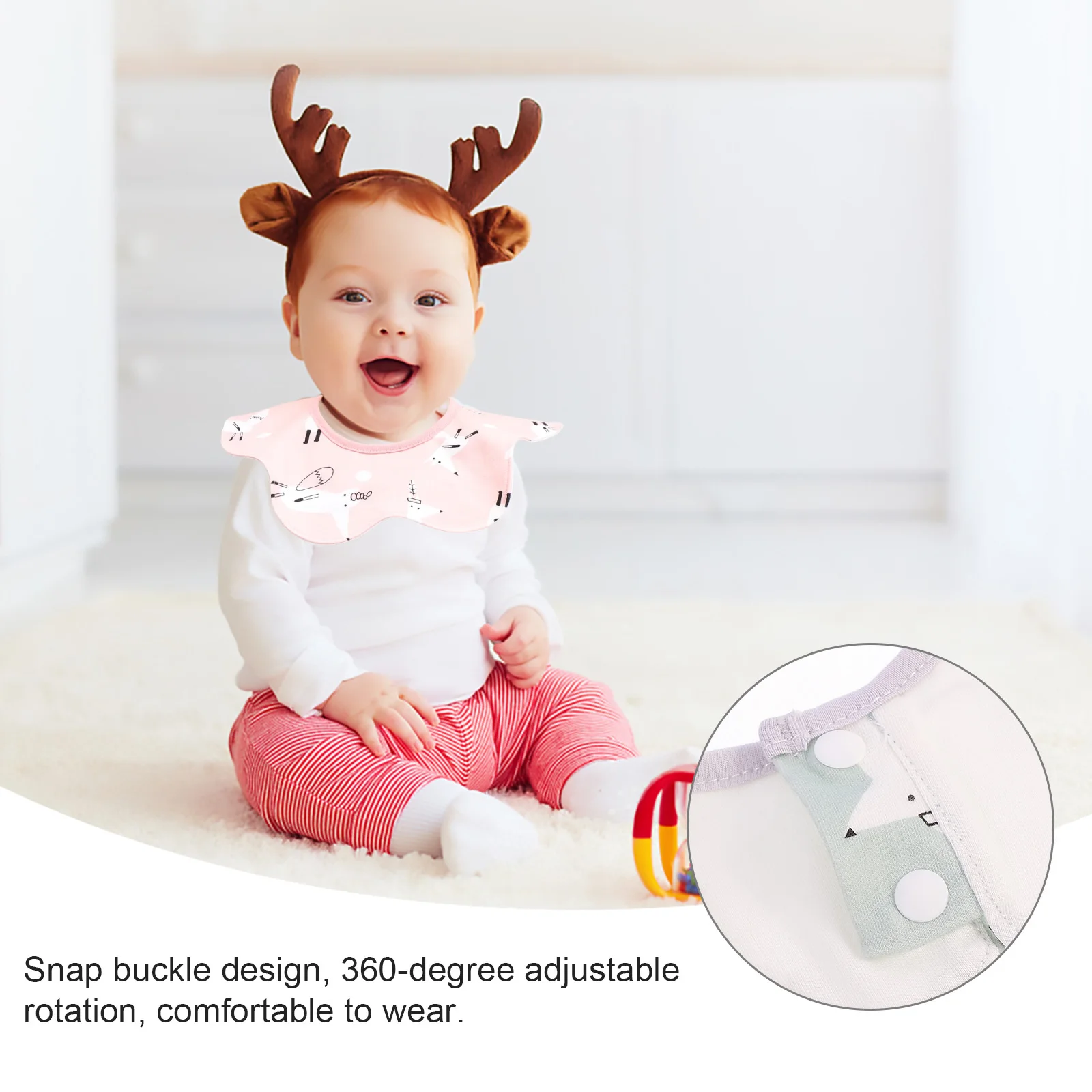 

3 шт., детские нагрудники для кормления с вращением на 360 градусов, хлопковые слюнявчики, защита слюны для младенцев, нагрудник для новорожденных, хлопковые нагрудники для младенцев