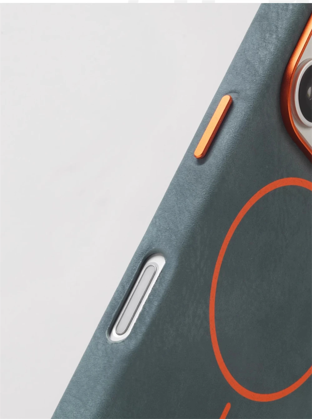 Luxuriöse Elefanten-Textur PU-Leder für Magsafe-Hülle für iPhone 18 17 Pro Max Air 16 15 13 14 Metall-Objektiv Magnetische Anti-Sturz-Hülle – Detail 7