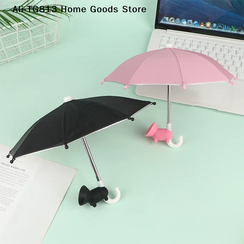 

[TG813]Creative Mini Umbrella Phone Stand Universal Waterproof Holder For Smartphones Portable Outdoor Protect Phone From Rain