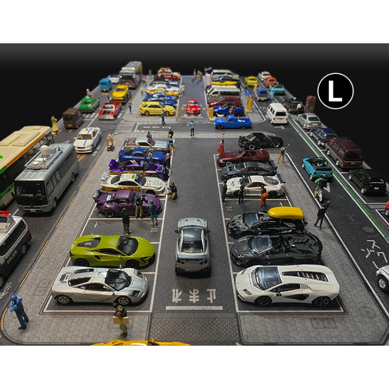 1:64 Scale Model 100X50cm Car Mat Tokyo Streets Road Scene Accessory Parking Lot Mat For Diecast Vehicle Display Mouse Pad Gifts