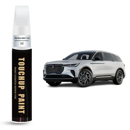 Touch Up Paint(White Platinum Metallic Tri-Coat(UG)) for LINCOLN Car Paint Scratch Repair Kit, Quick & Easy Solution to Repair