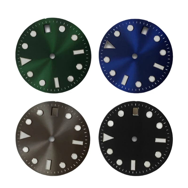 Modified Watch Accessories Movement Watch Replacement Parts Watch Dials with Ice Blue Luminous Effect