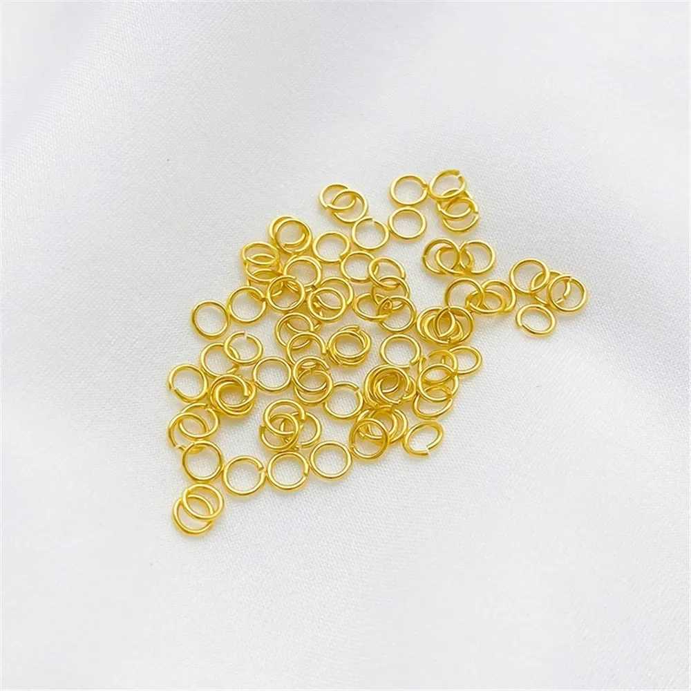 S925 Sterling Verzilverd 18K Goud Open Ring Sluiting Ring Enkele Cirkel DIY Armband Ketting Sieraden Materiaal Accessoires