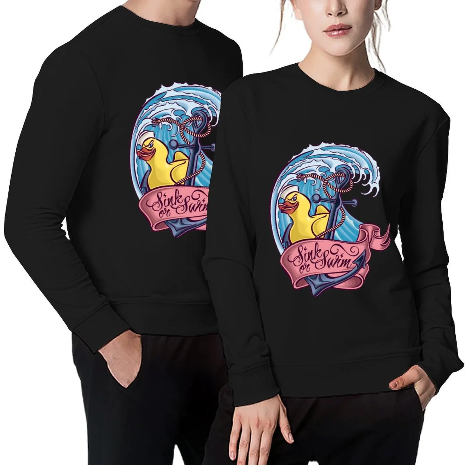 

Sink or Swim Pullover japanese style anime clothing men's autumn clothes korean clothes sweatshirt male