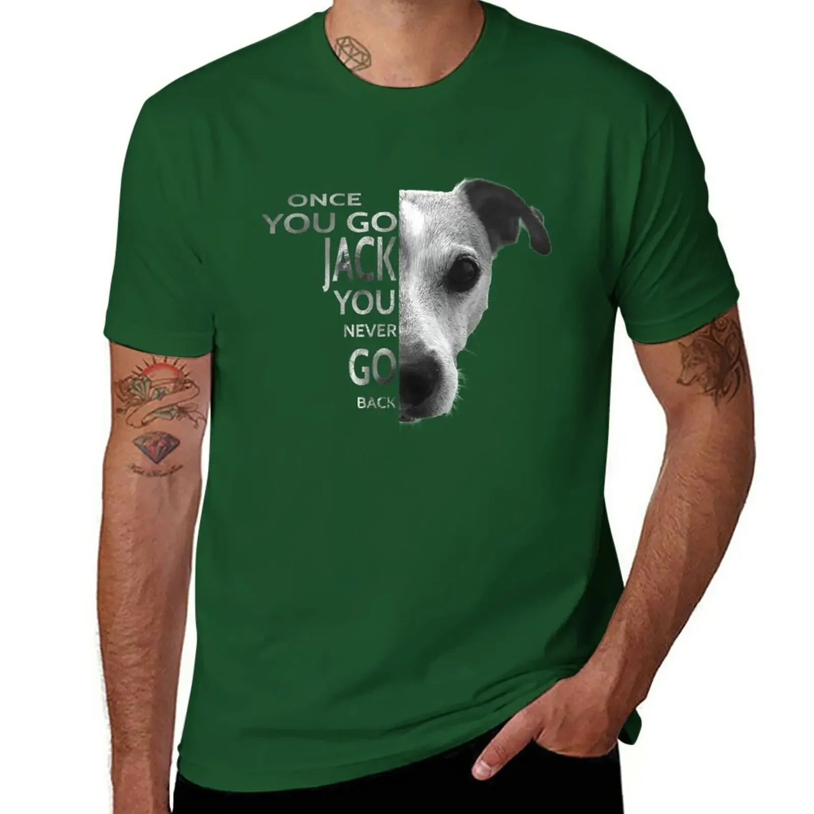 Once You Go Jack You never go Back Jack Russell Terrier for Dog Lover T-Shirt funny vintage t shirt men clothes Male fashion