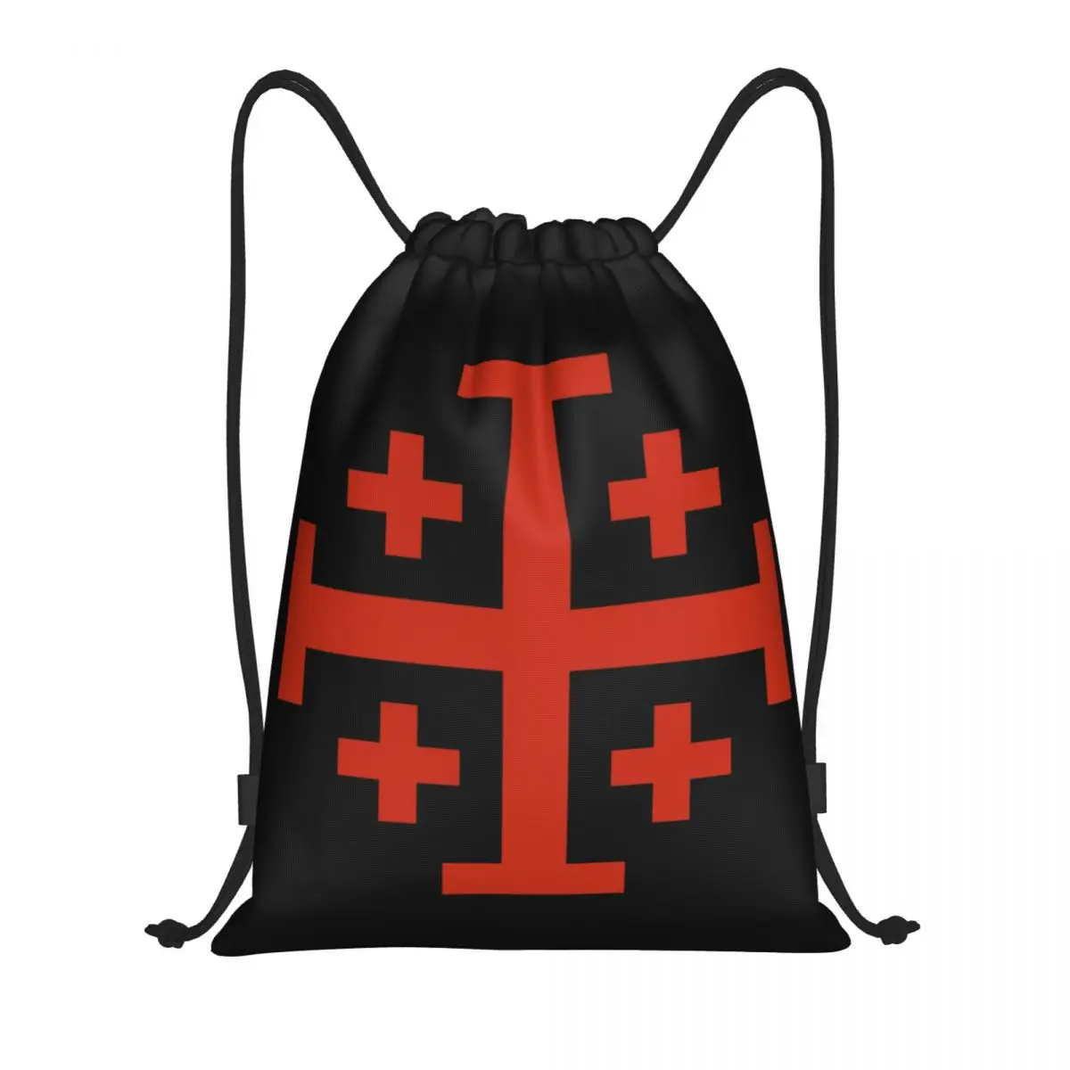 Templar Knight Jerusalem Cross Seal Medieval Warrior Symbol Drawstring Bags for Training Yoga Backpacks Men Sports Gym Sackpack