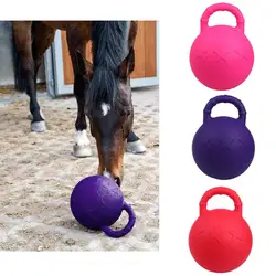 Heavy Duty Pferd Kauen Ball Gummi Equine Solide Spiel Ball 25/28cm Spielen Spielzeug Obst Duft für Pferd spielzeug Spiel Ball Pet Freude Spaß